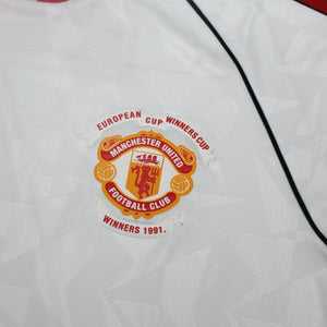 1991 Robson #7 Manchester United Retro adidas Cup Winners Cup Football Shirt (M)