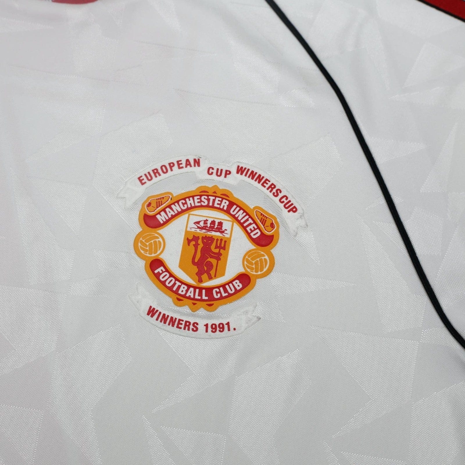 1991 Robson #7 Manchester United Retro adidas Cup Winners Cup Football Shirt (M)