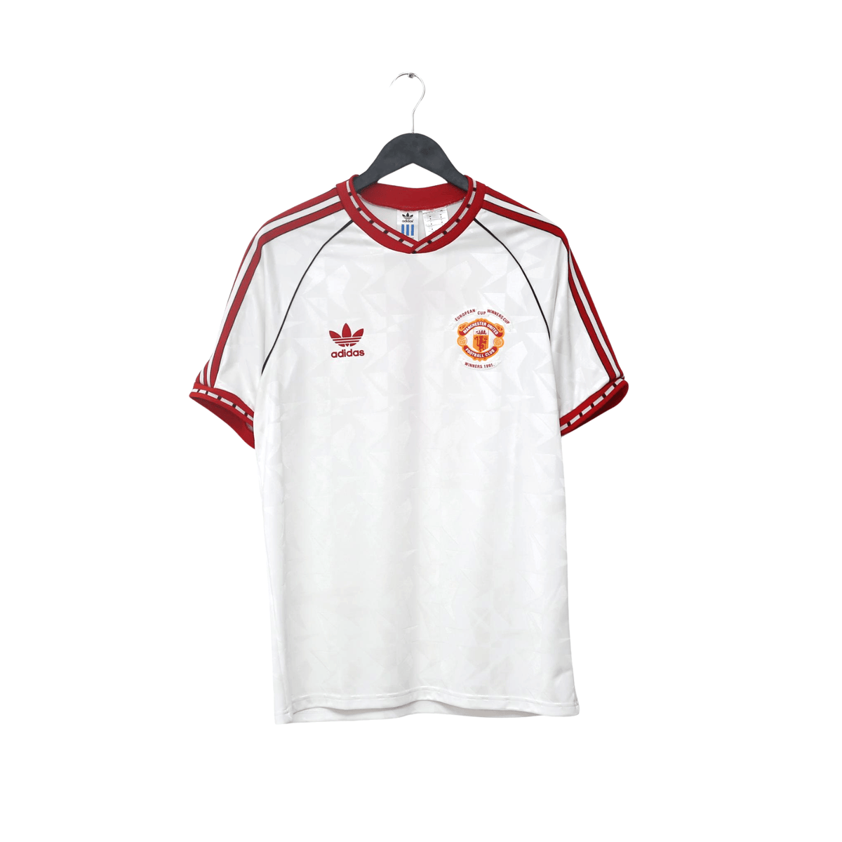 1991 Robson #7 Manchester United Retro adidas Cup Winners Cup Football Shirt (M)