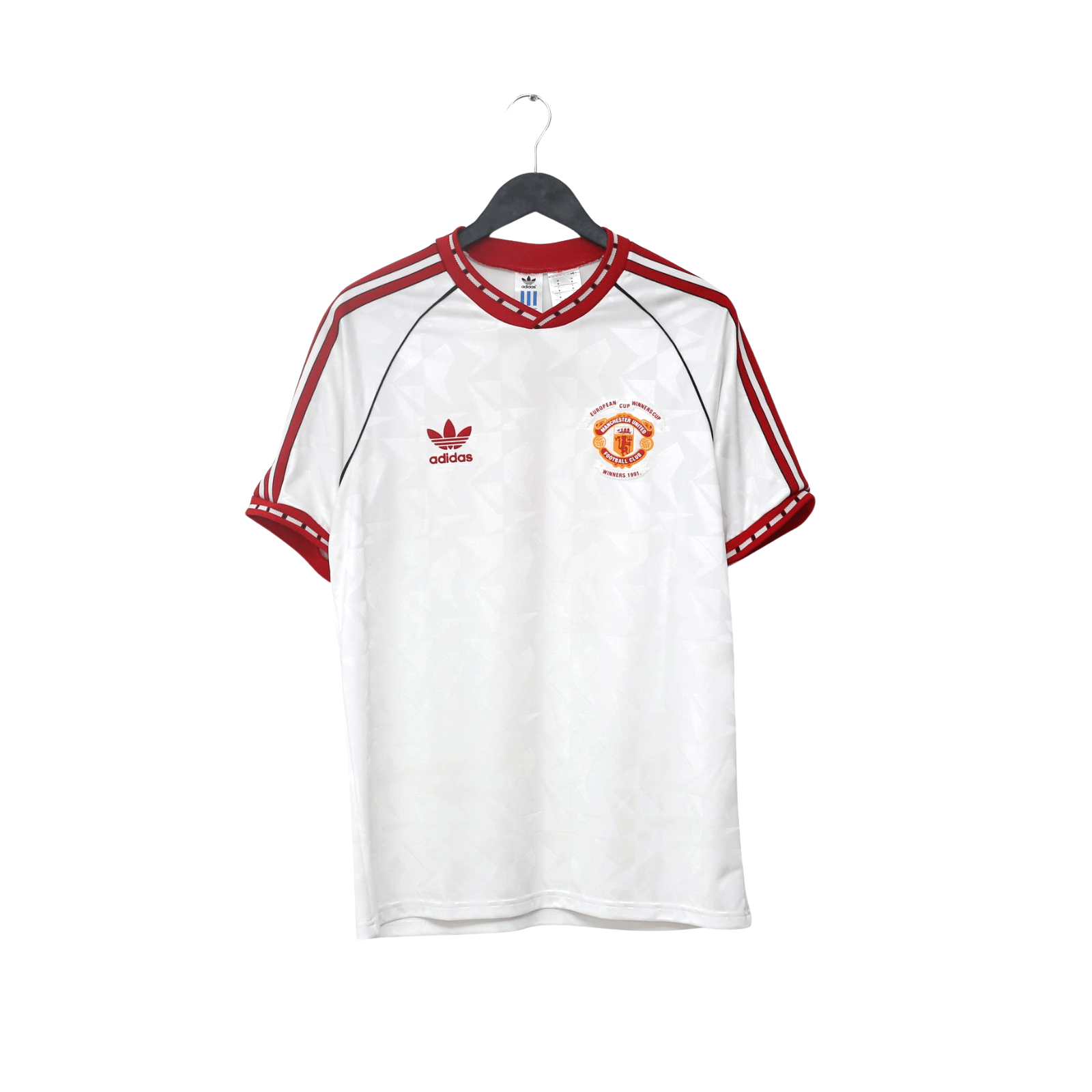 1991 Robson #7 Manchester United Retro adidas Cup Winners Cup Football Shirt (M)