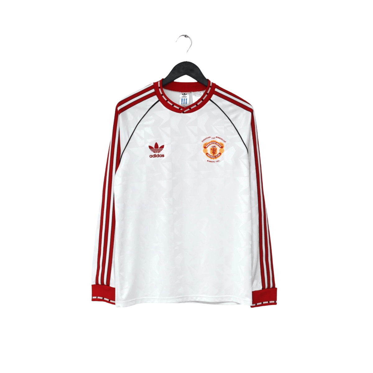 1991 Sharpe #11 Manchester United L/S adidas Cup Winners Cup Football Shirt (S)