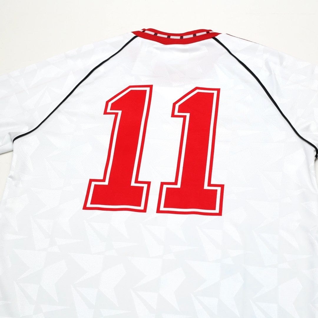 1991 Sharpe #11 Manchester United L/S adidas Cup Winners Cup Football Shirt (S)