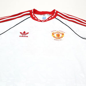 1991 Sharpe #11 Manchester United L/S adidas Cup Winners Cup Football Shirt (S)