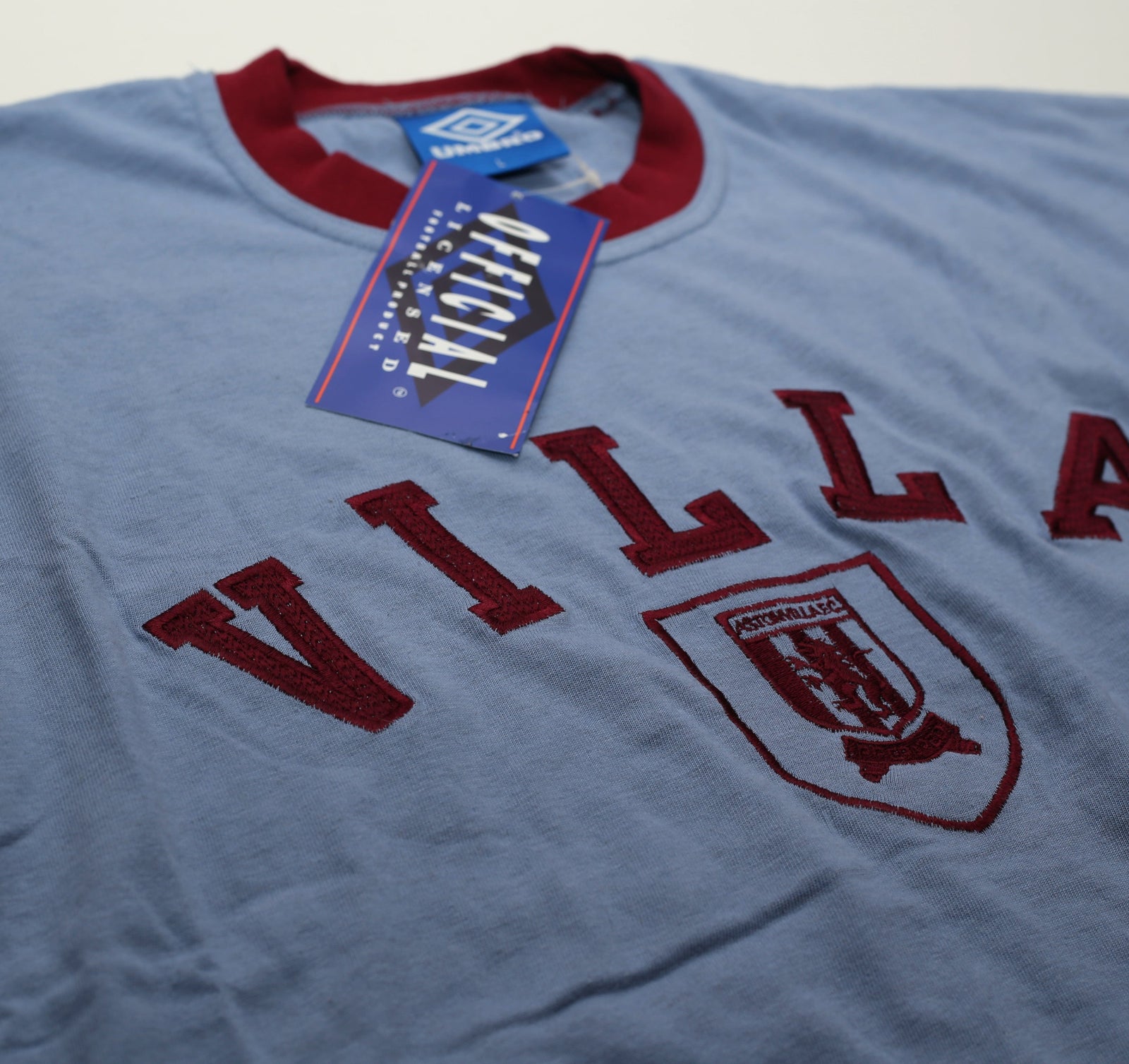 1992/93 ASTON VILLA Vintage Umbro Football Oversize Tee Shirt (L/XXL)
