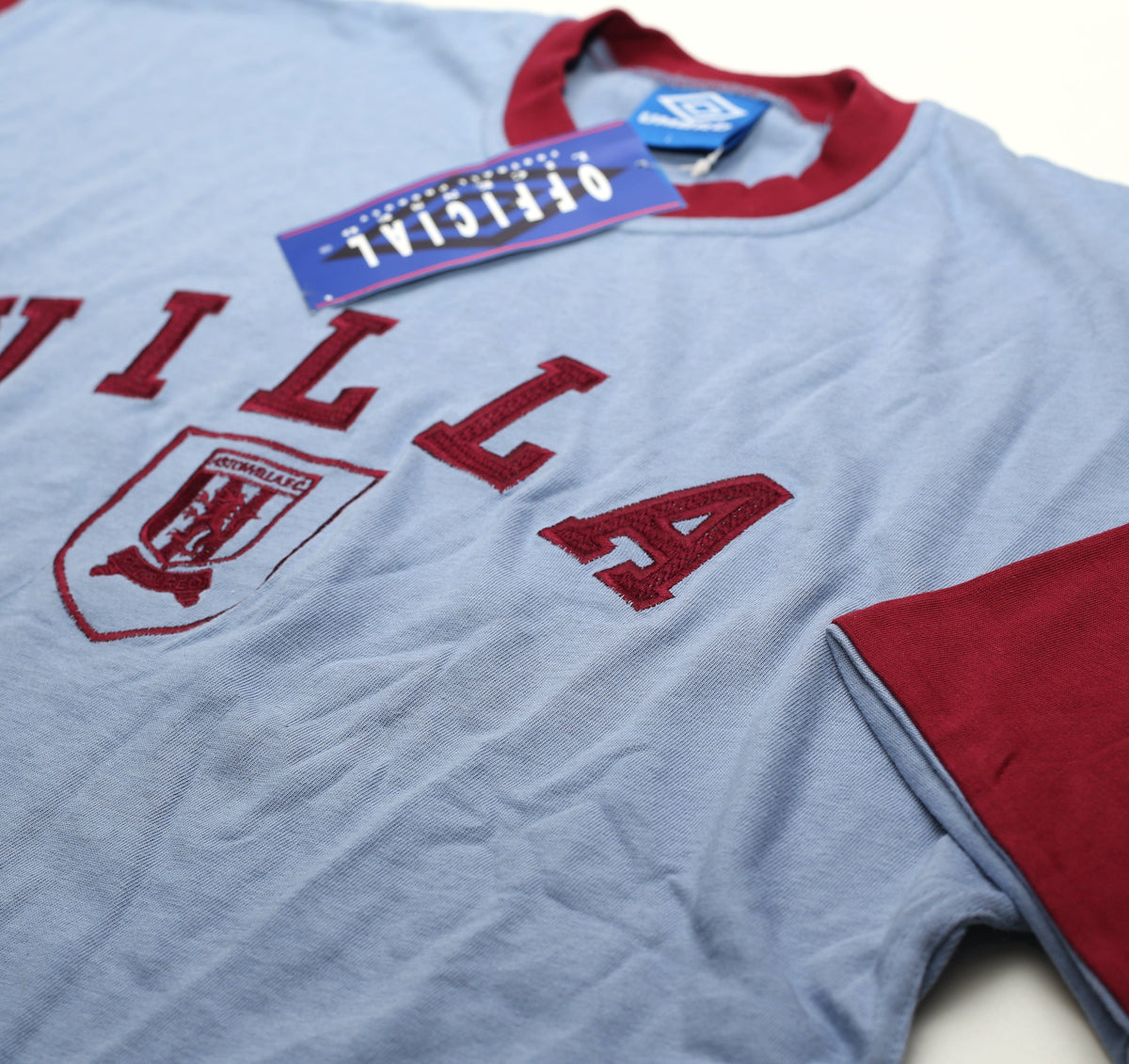 1992/93 ASTON VILLA Vintage Umbro Football Oversize Tee Shirt (L/XXL)