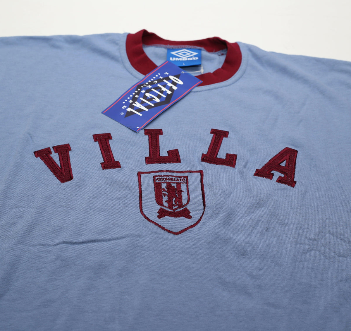 1992/93 ASTON VILLA Vintage Umbro Football Oversize Tee Shirt (L/XXL)