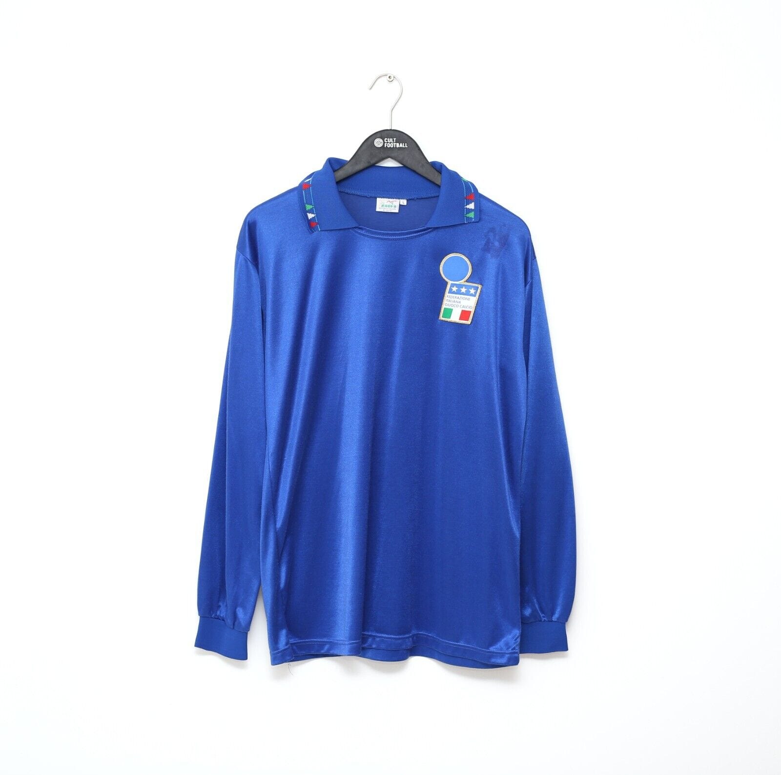 1992/93 BAGGIO #10 Italy Vintage Diadora LS Home Football Shirt