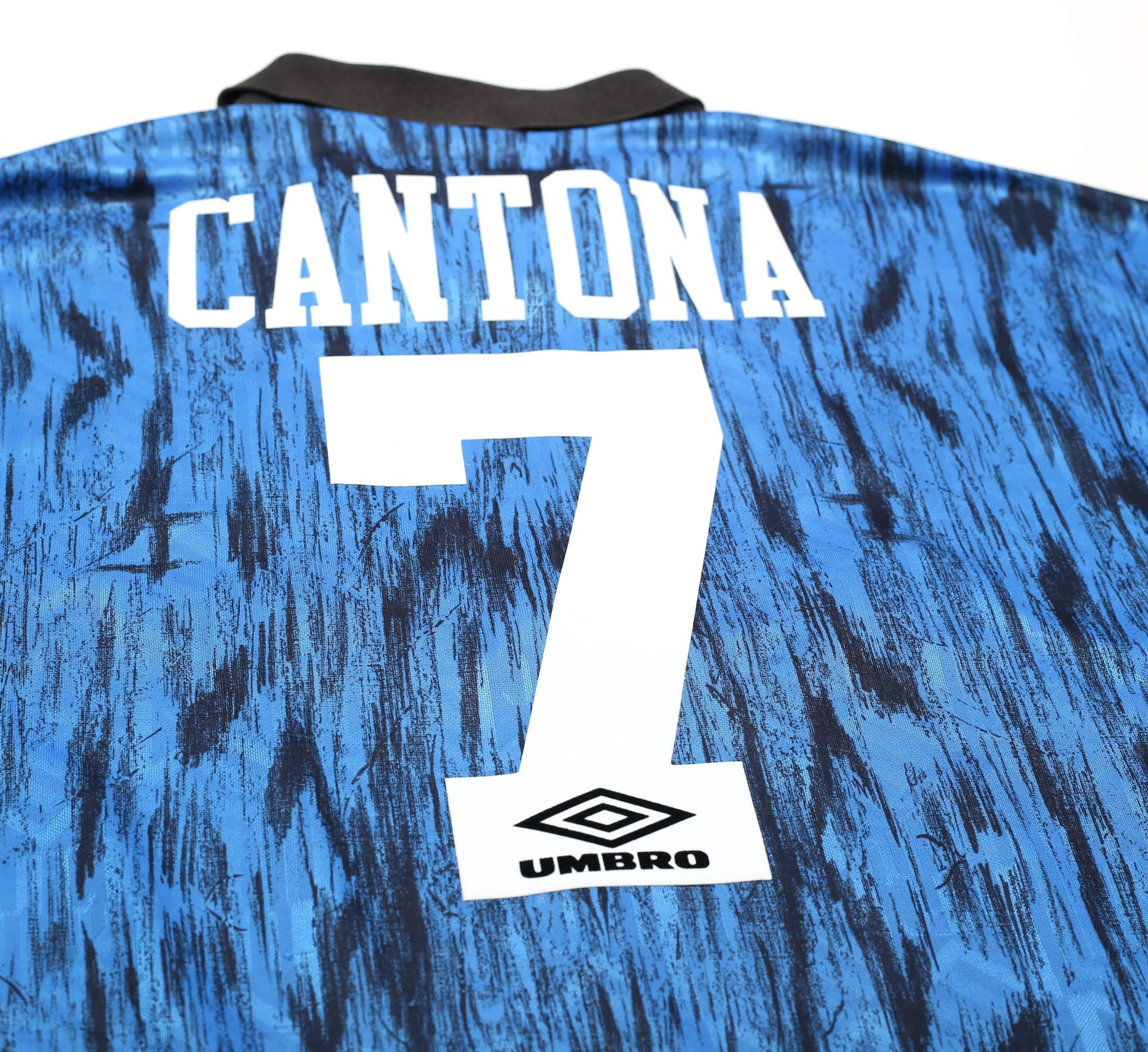 1992/93 CANTONA #7 Manchester United Vintage Umbro Away Football Shirt (L)