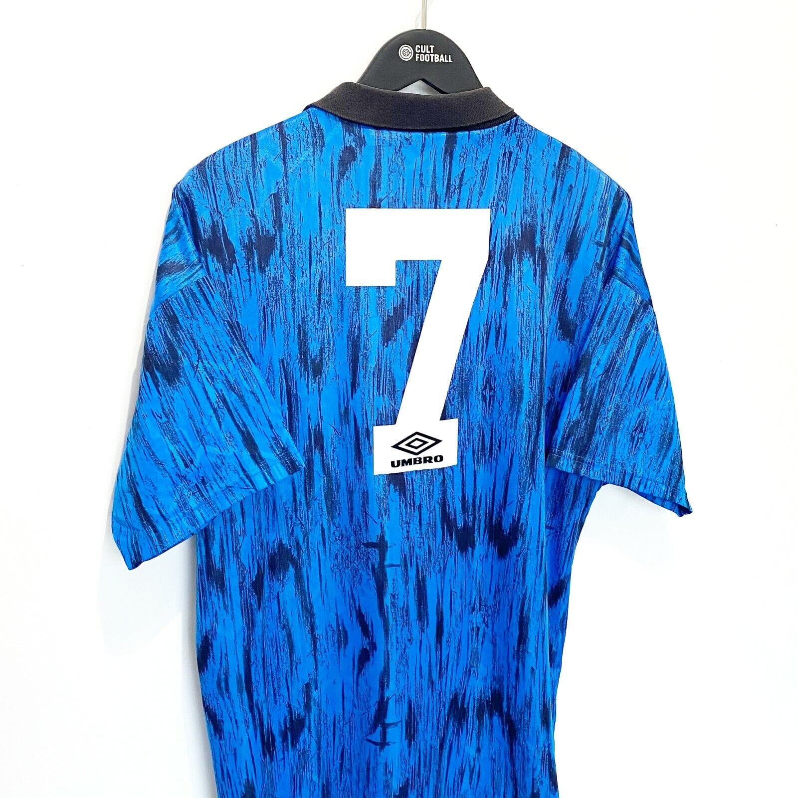 1992/93 CANTONA #7 Manchester United Vintage Umbro Away Football Shirt (M/L)