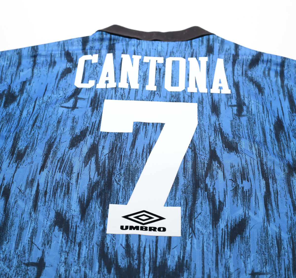 1992/93 CANTONA #7 Manchester United Vintage Umbro Away Football Shirt (S)