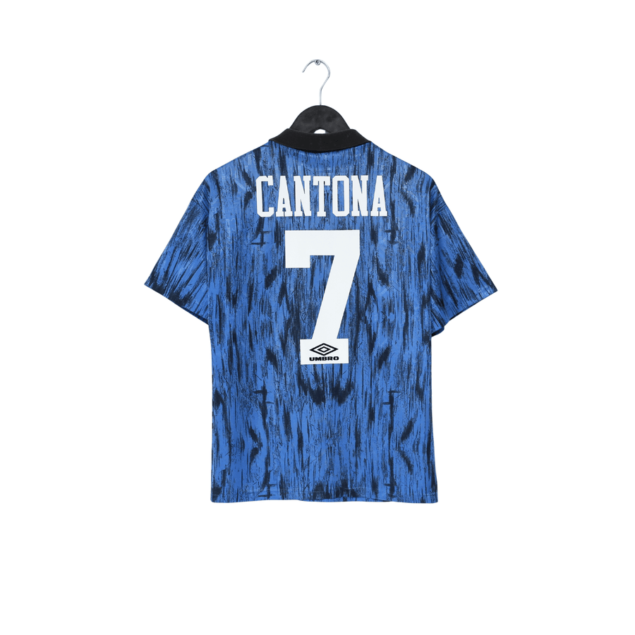 1992/93 CANTONA #7 Manchester United Vintage Umbro Away Football Shirt (S)