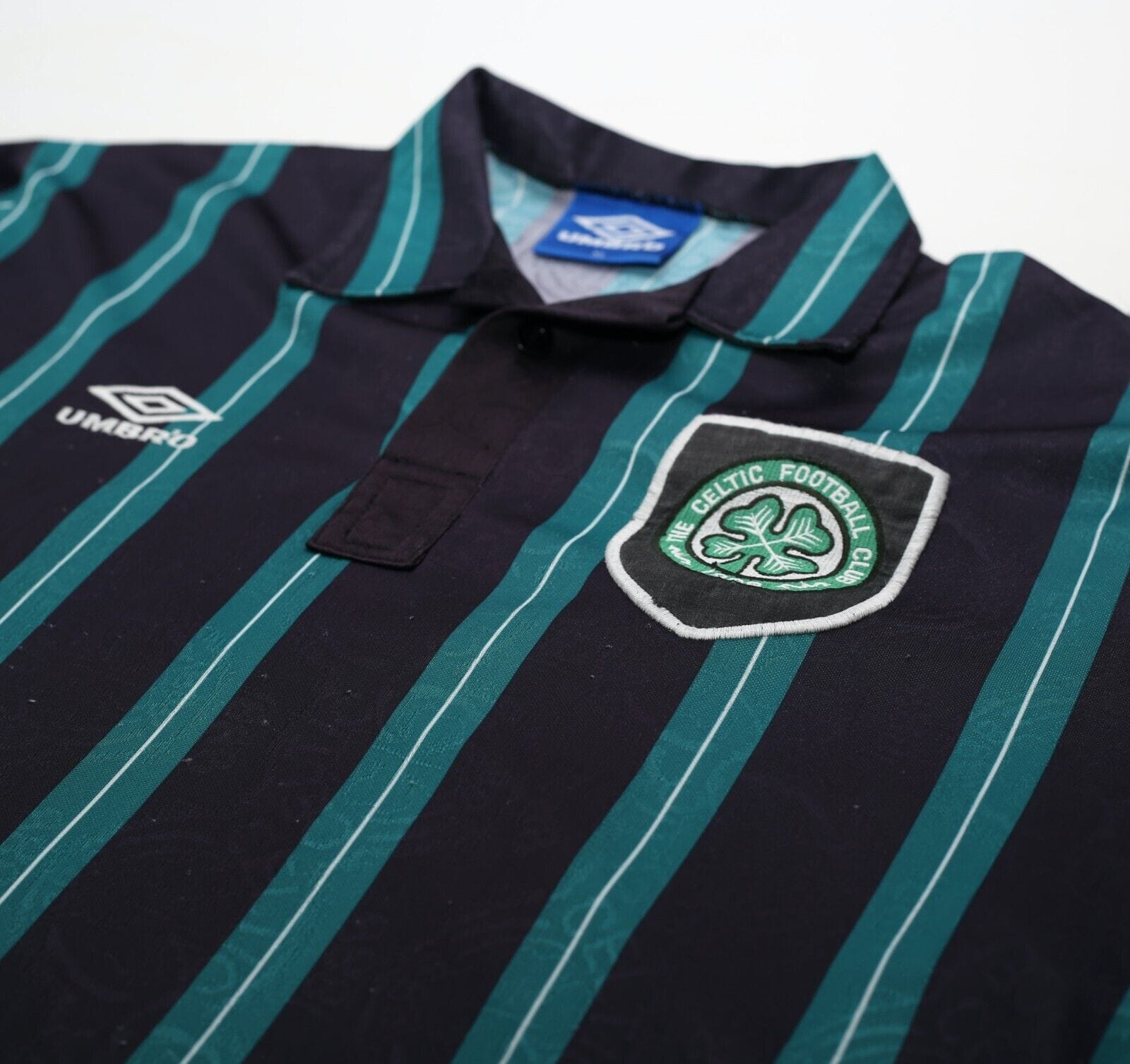 1992/93 CELTIC Vintage Umbro Away Football Shirt Jersey (XL)