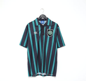 1992/93 CELTIC Vintage Umbro Away Football Shirt Jersey (XL) McAvennie Collins