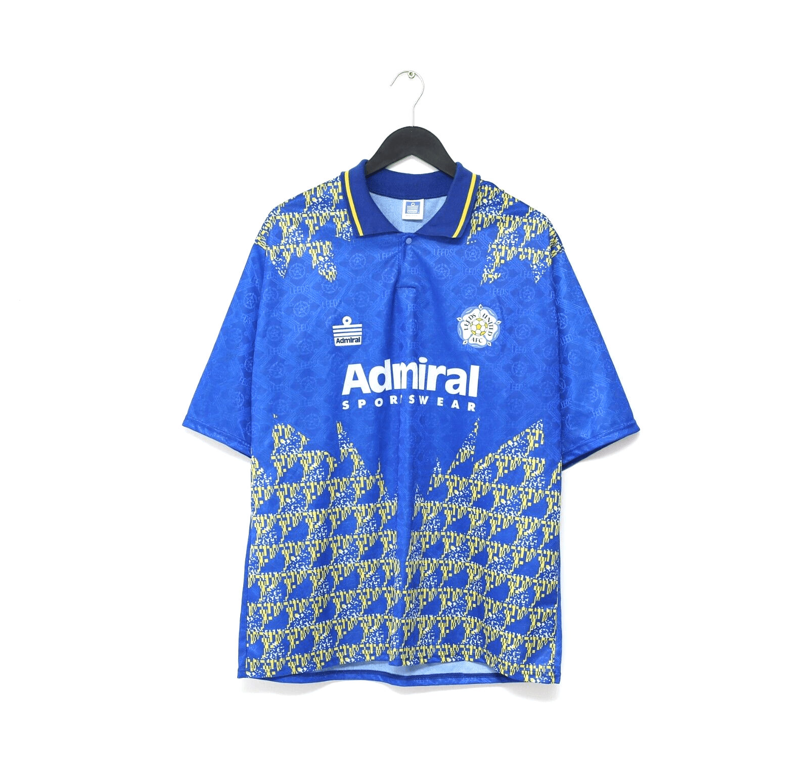 1992/93 LEEDS UNITED Vintage Admiral Away Football Shirt Jersey (L) 46 MINT