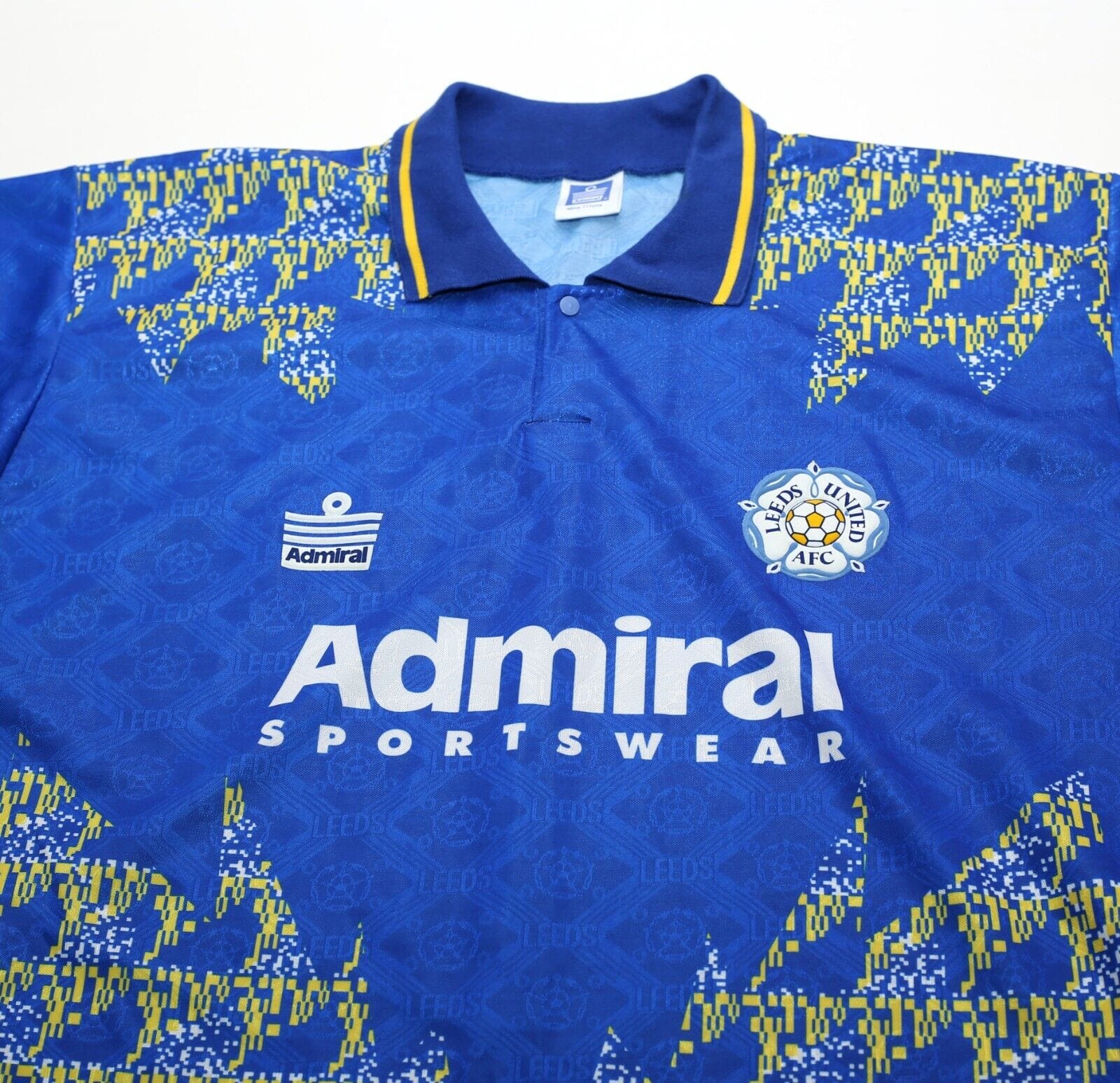 1992/93 LEEDS UNITED Vintage Admiral Away Football Shirt Jersey (L) 46 MINT