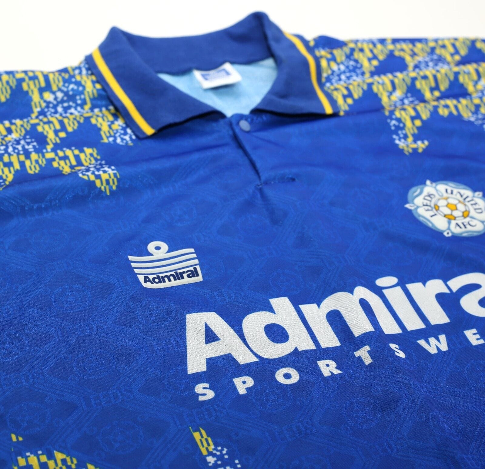 1992/93 LEEDS UNITED Vintage Admiral Away Football Shirt Jersey (L) 46 MINT