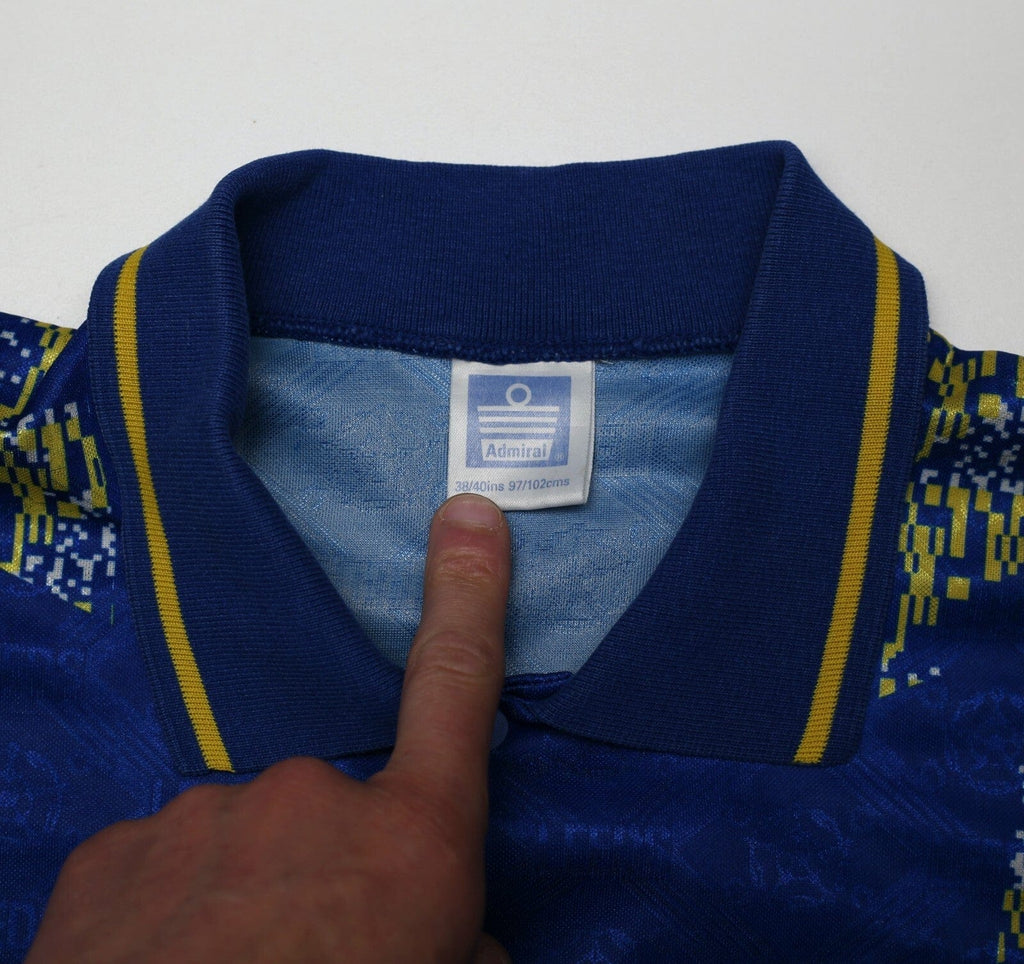 1992/93 LEEDS UNITED Vintage Admiral Away Football Shirt Jersey (M) 38/40