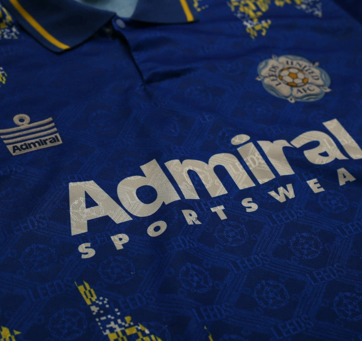 1992/93 LEEDS UNITED Vintage Admiral Away Football Shirt Jersey (M) 38/40