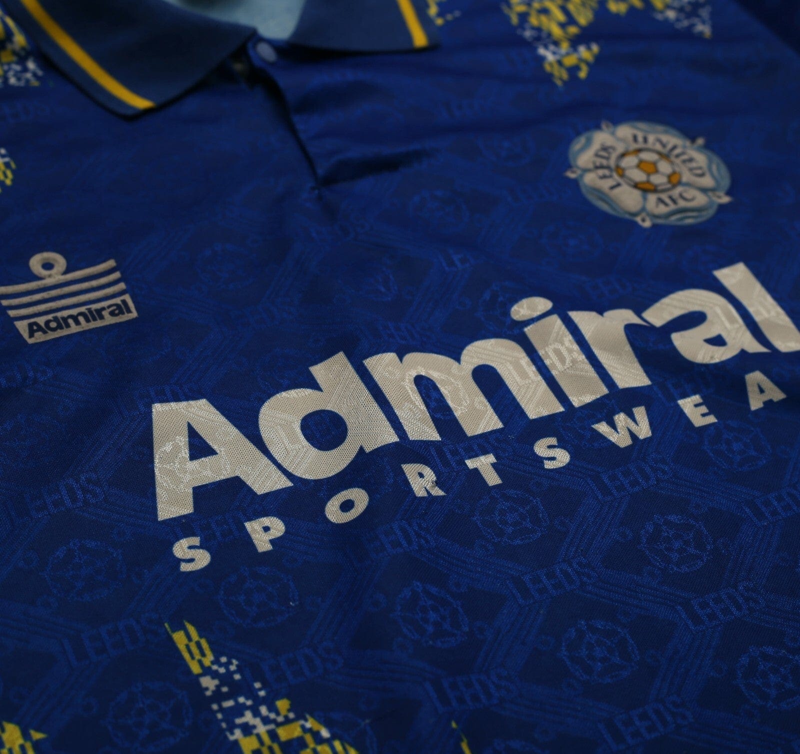 1992/93 LEEDS UNITED Vintage Admiral Away Football Shirt Jersey (M) 38/40