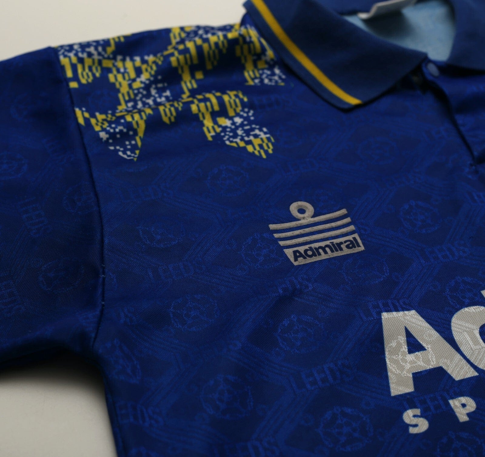 1992/93 LEEDS UNITED Vintage Admiral Away Football Shirt Jersey (M) 38/40