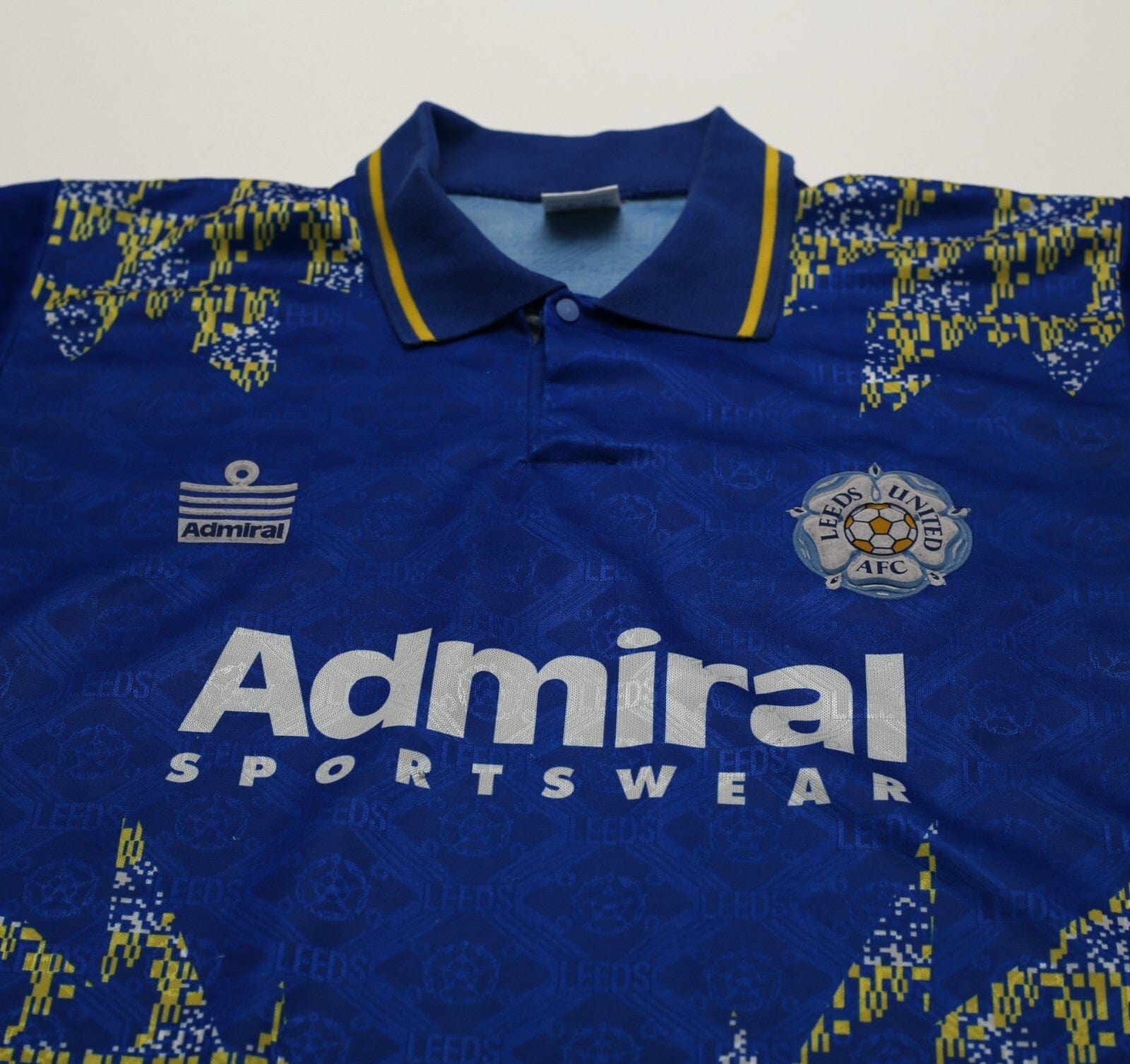 1992/93 LEEDS UNITED Vintage Admiral Away Football Shirt Jersey (M) 38/40