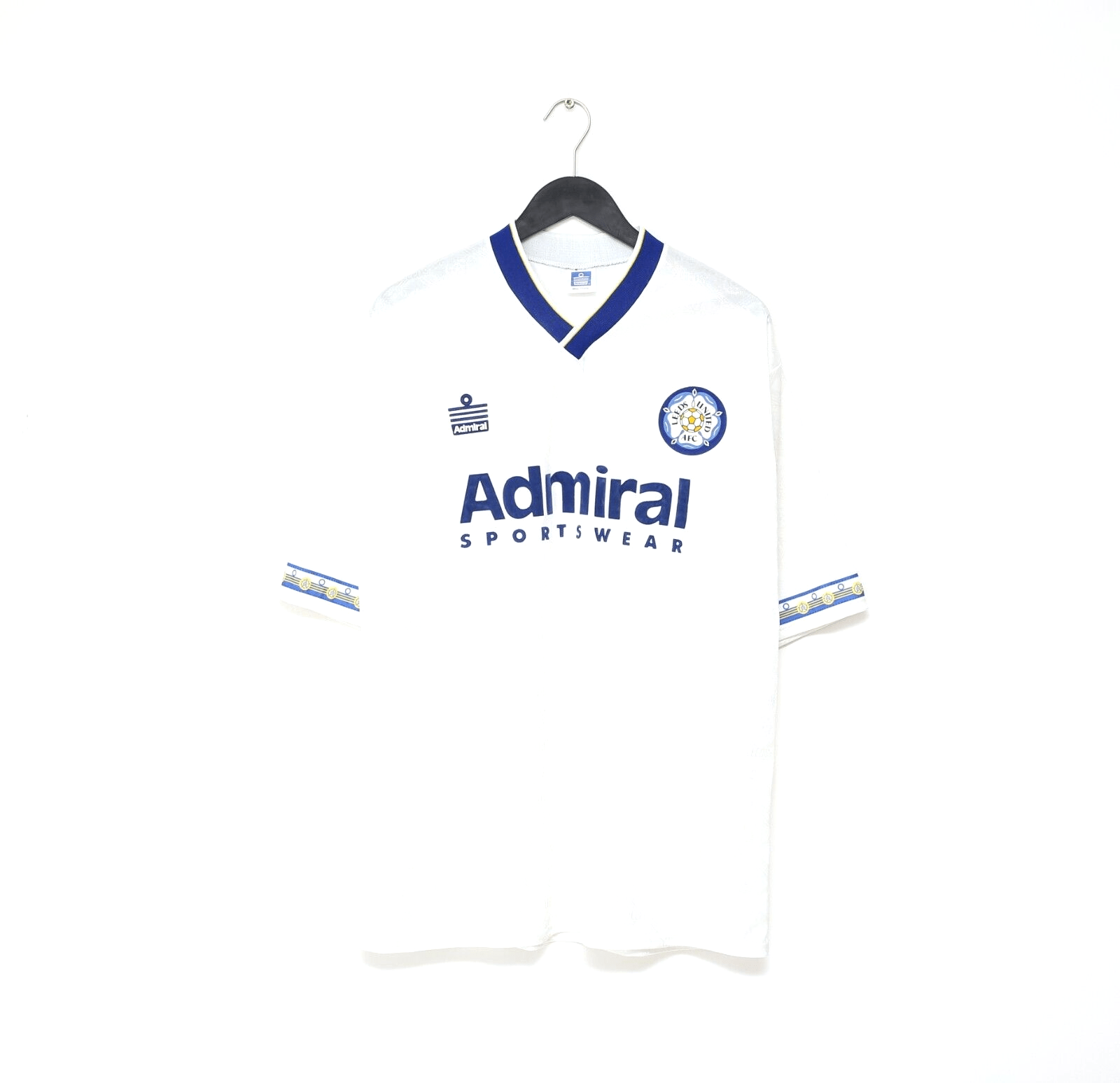 1992/93 LEEDS UNITED Vintage Admiral Home Football Shirt Jersey (L) 46 MINT