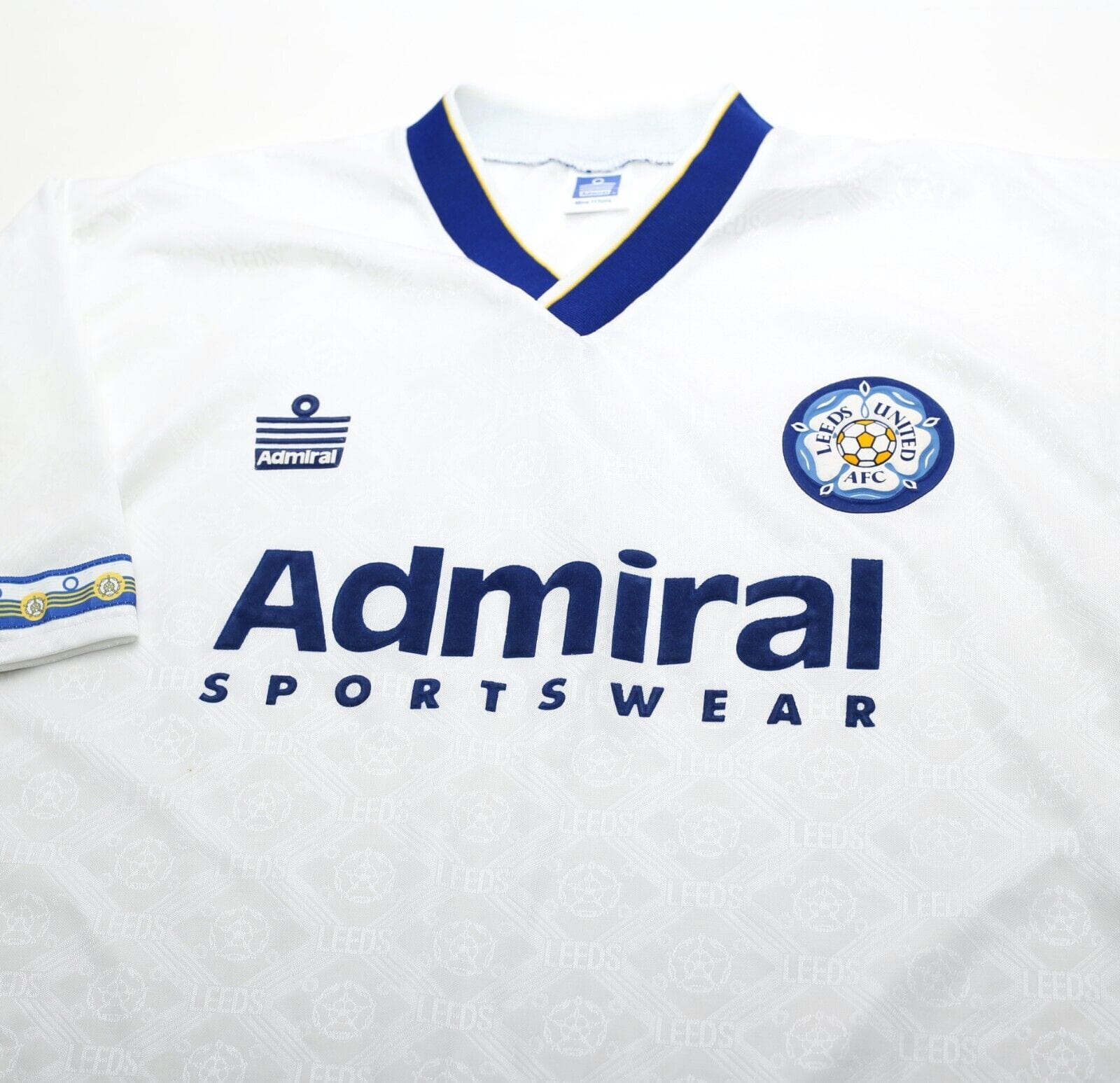 1992/93 LEEDS UNITED Vintage Admiral Home Football Shirt Jersey (L) 46 MINT