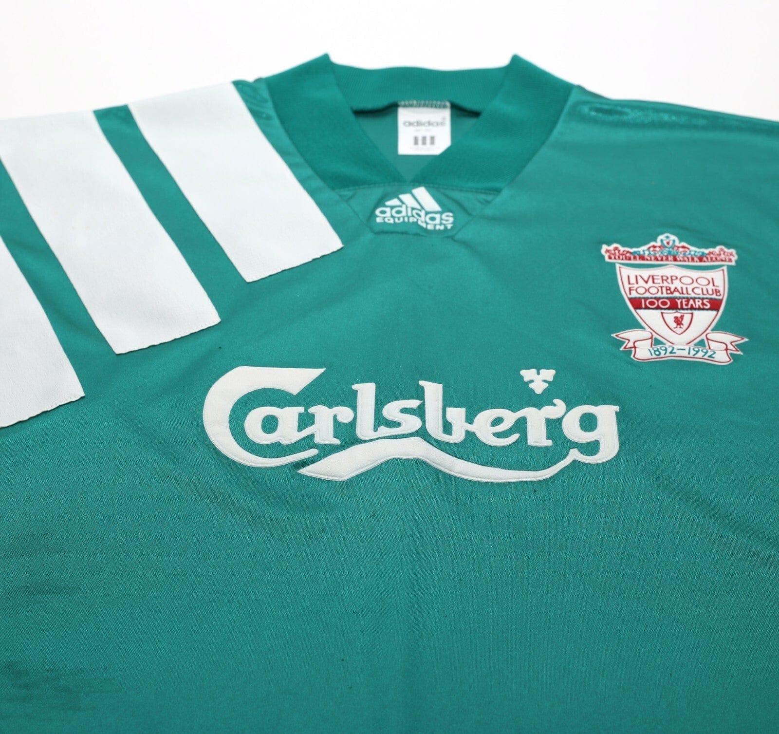 1992/93 LIVERPOOL Vintage adidas Centenary Away Football Shirt (M) 38/40