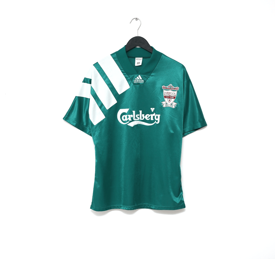 1992/93 LIVERPOOL Vintage adidas Centenary Away Football Shirt (M) 38/40