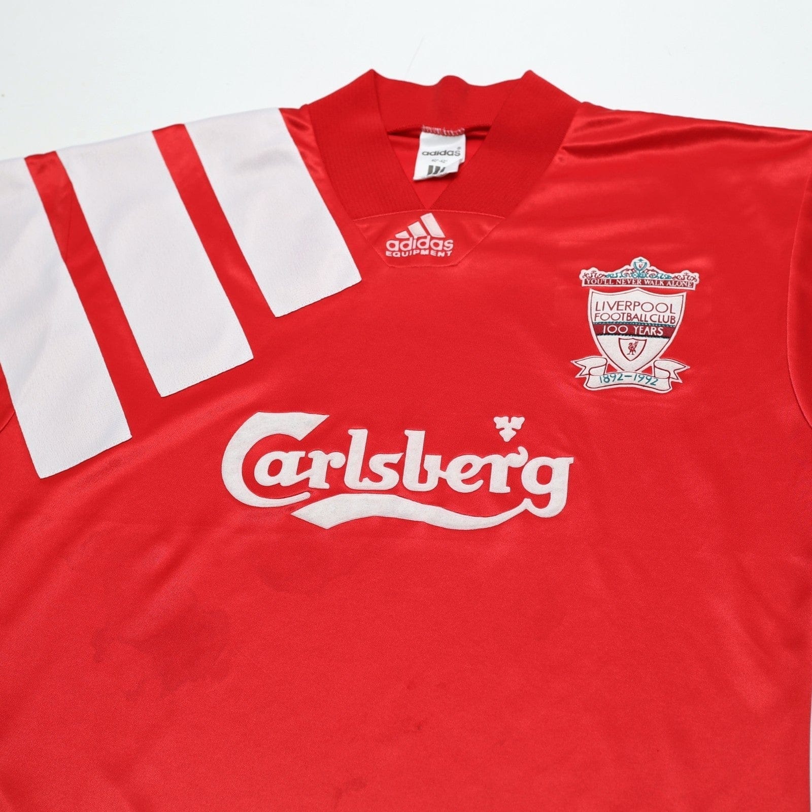 1992/93 Liverpool Vintage adidas Centenary Home Football Shirt 40/42 (M/L)