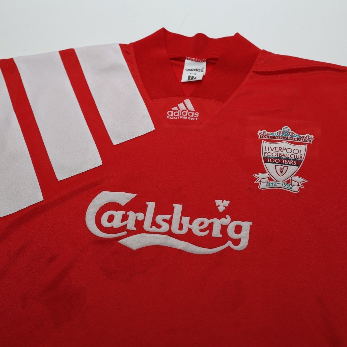 1992/93 Liverpool Vintage adidas Centenary Home Football Shirt 40/42 (M/L)