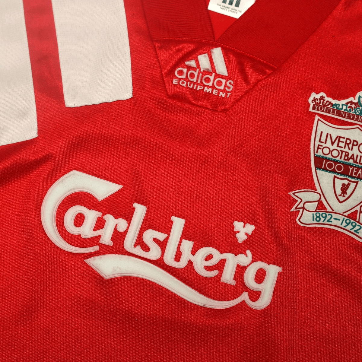 1992/93 Liverpool Vintage adidas Equipment Home Football Shirt (S) 34/36