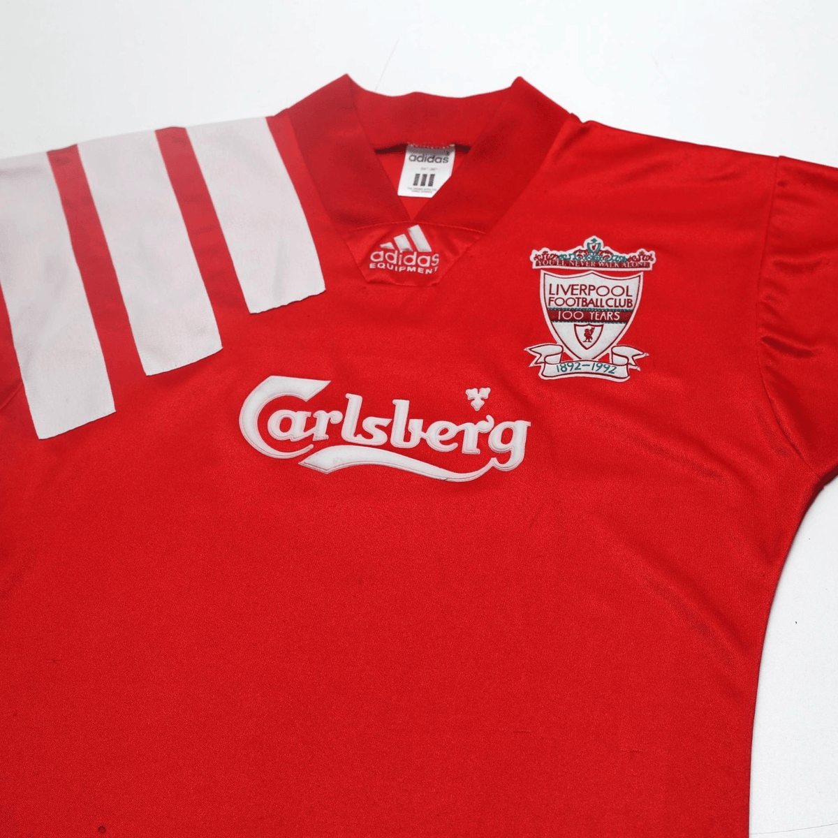 1992/93 Liverpool Vintage adidas Equipment Home Football Shirt (S) 34/36
