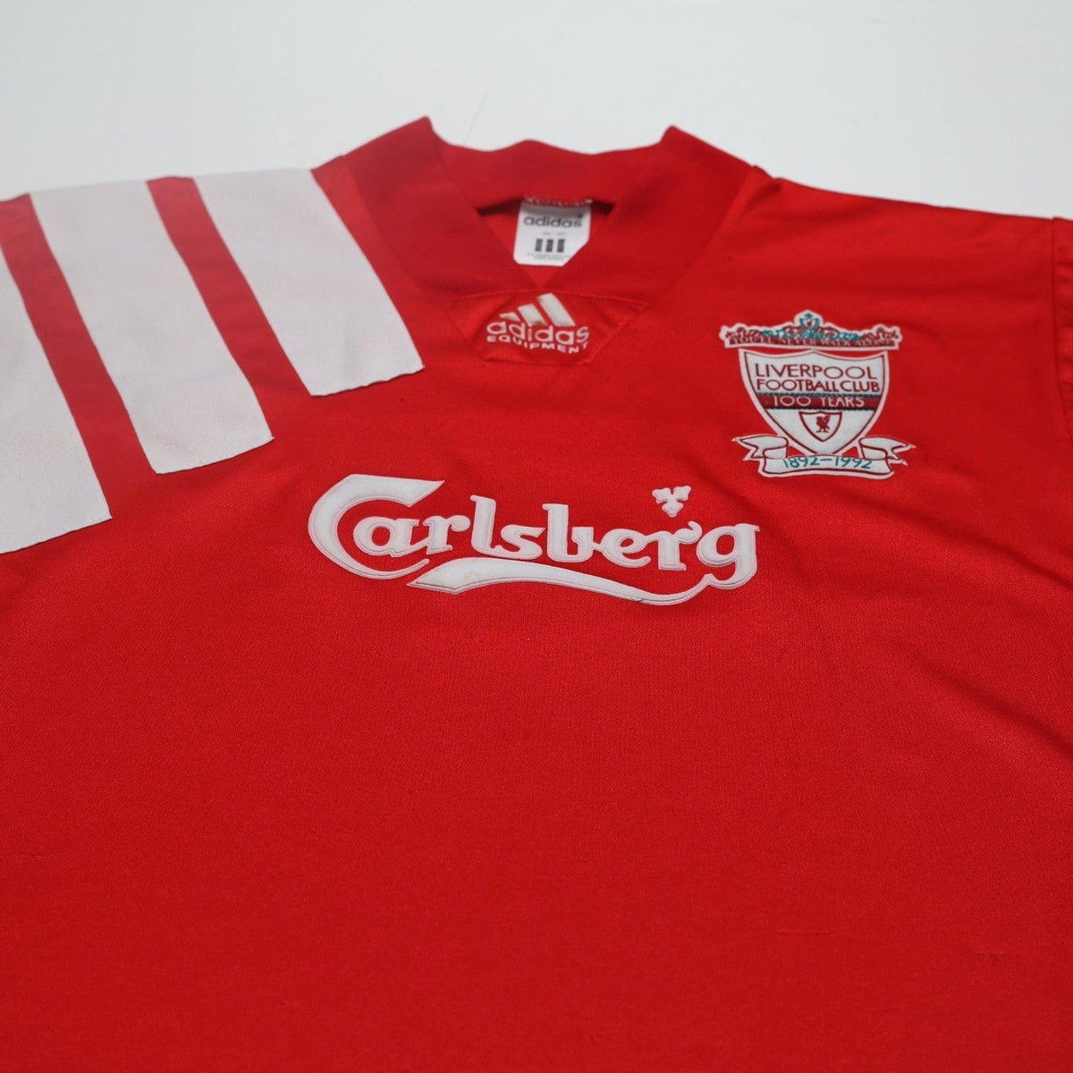 1992/93 Liverpool Vintage adidas Equipment Home Football Shirt (S) 34/36