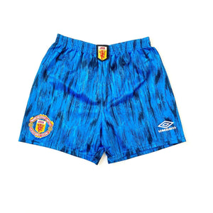 1992/93 MANCHESTER UNITED Vintage Umbro Away Football Shorts (S)
