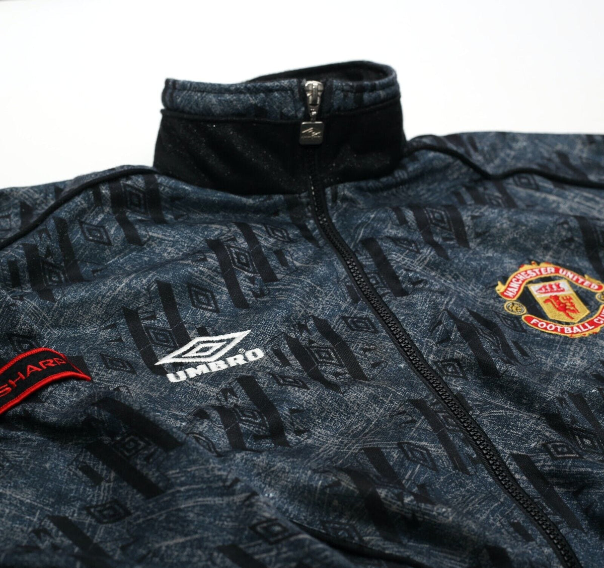 Vintage Umbro Manchester United Football Track Top Jacket Soccer Size L