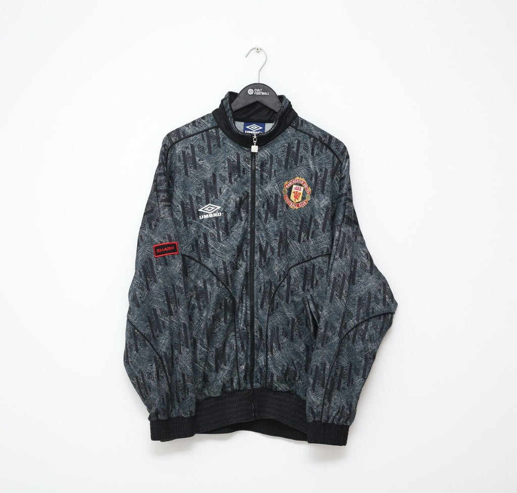 1992/93 MANCHESTER UNITED Vintage Umbro Track Top Jacket (XL) Cantona Football  Shirt Collective