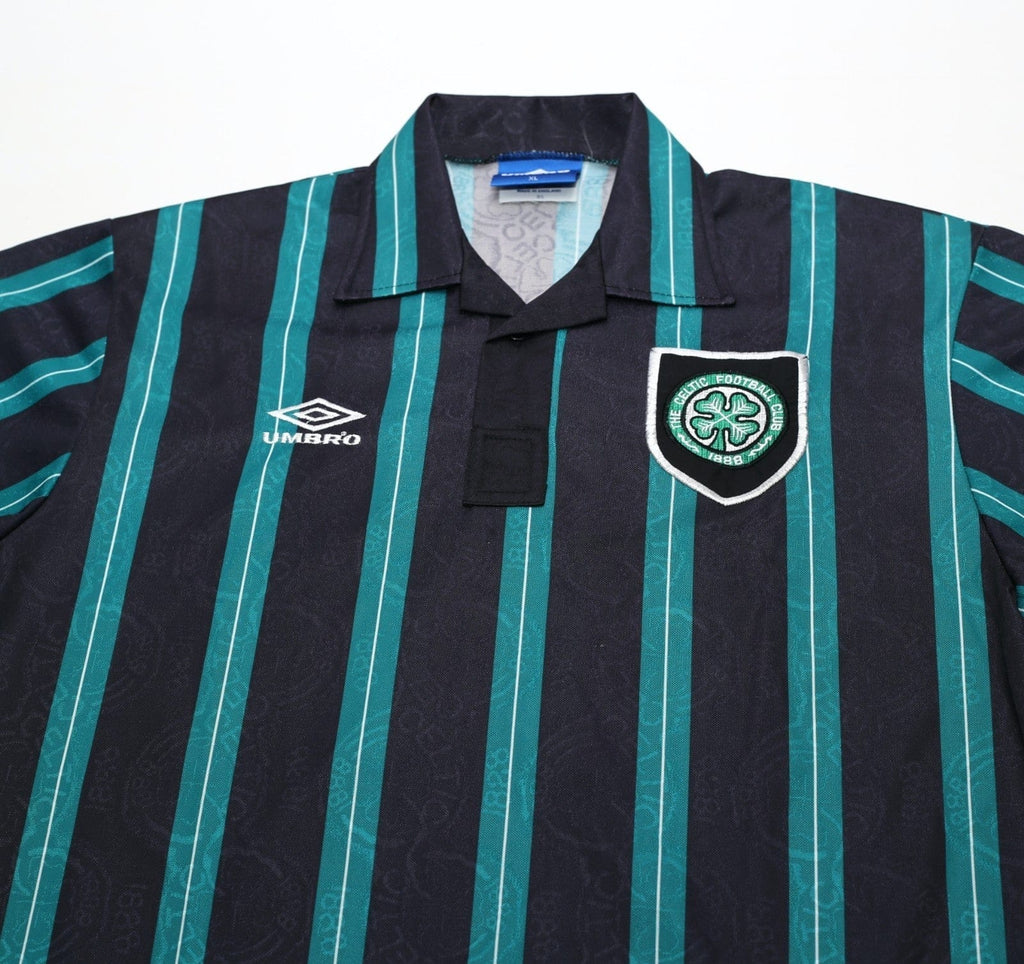 1992/93 McAVENNIE #9 Celtic Vintage Umbro Away Football Shirt (XL)