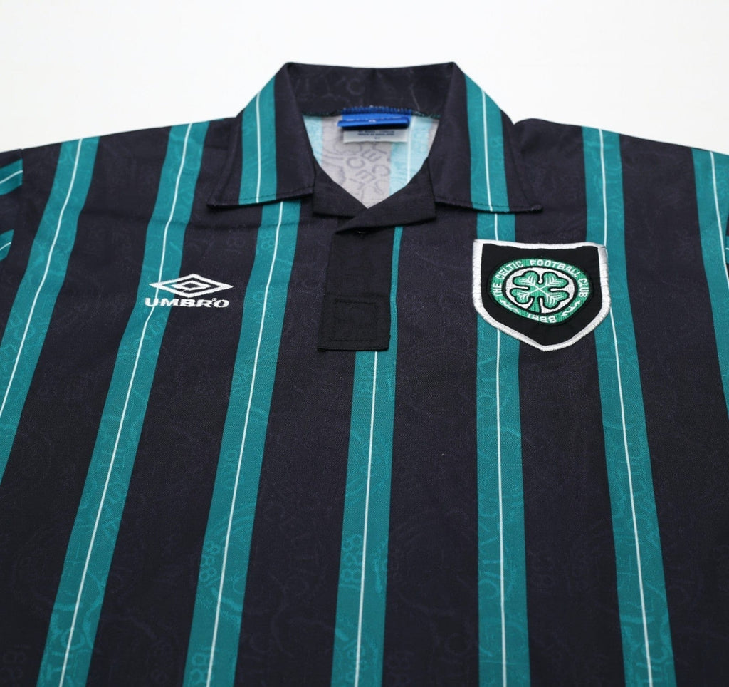 1992/93 McAVENNIE #9 Celtic Vintage Umbro Away Football Shirt (XL)