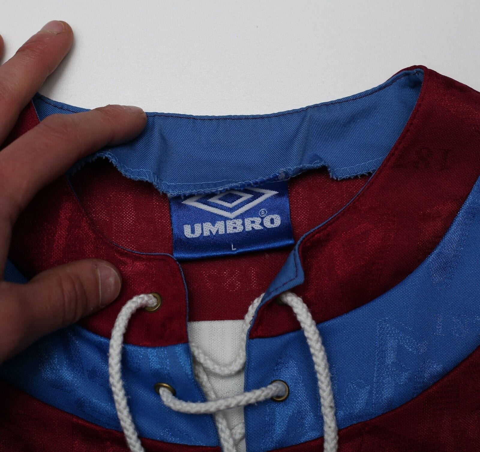 1992/93 McGRATH #5 Aston Villa Vintage Umbro Home Football Shirt (M/L)