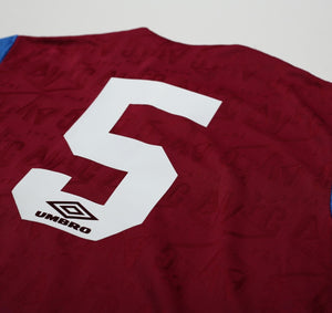 1992/93 McGRATH #5 Aston Villa Vintage Umbro Home Football Shirt (M/L)