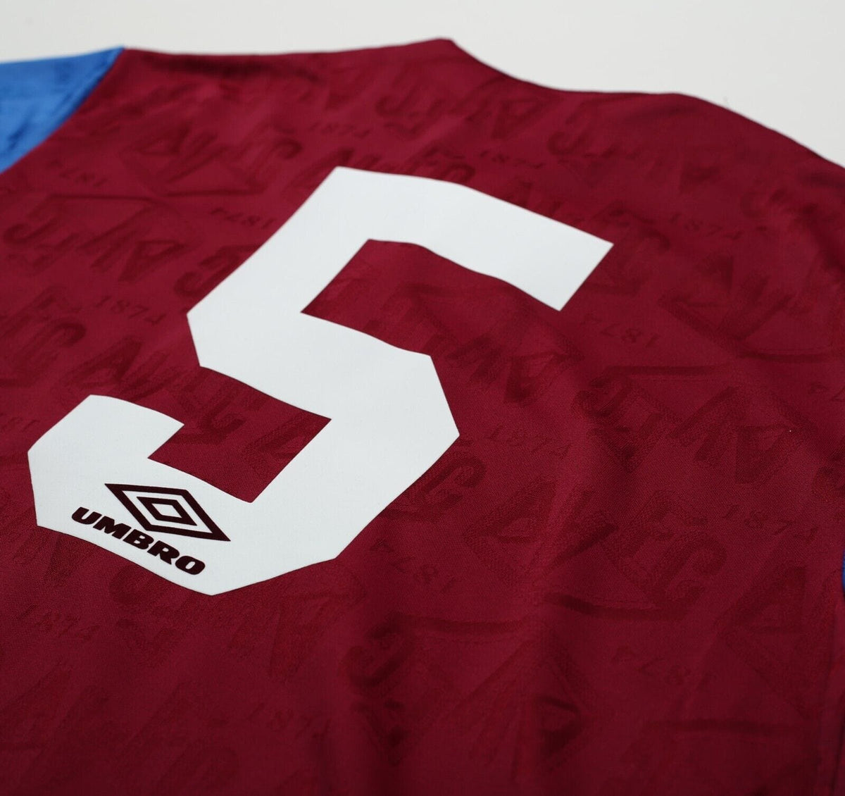 1992/93 McGRATH #5 Aston Villa Vintage Umbro Home Football Shirt (M/L)