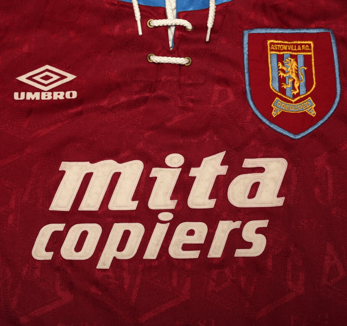 1992/93 McGRATH #5 Aston Villa Vintage Umbro Home Football Shirt (M/L)