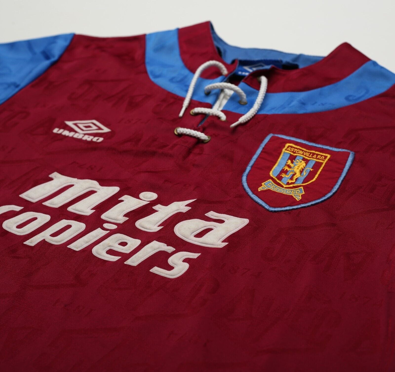 1992/93 McGRATH #5 Aston Villa Vintage Umbro Home Football Shirt (M/L)