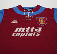 1992/93 McGRATH #5 Aston Villa Vintage Umbro Home Football Shirt (M/L)