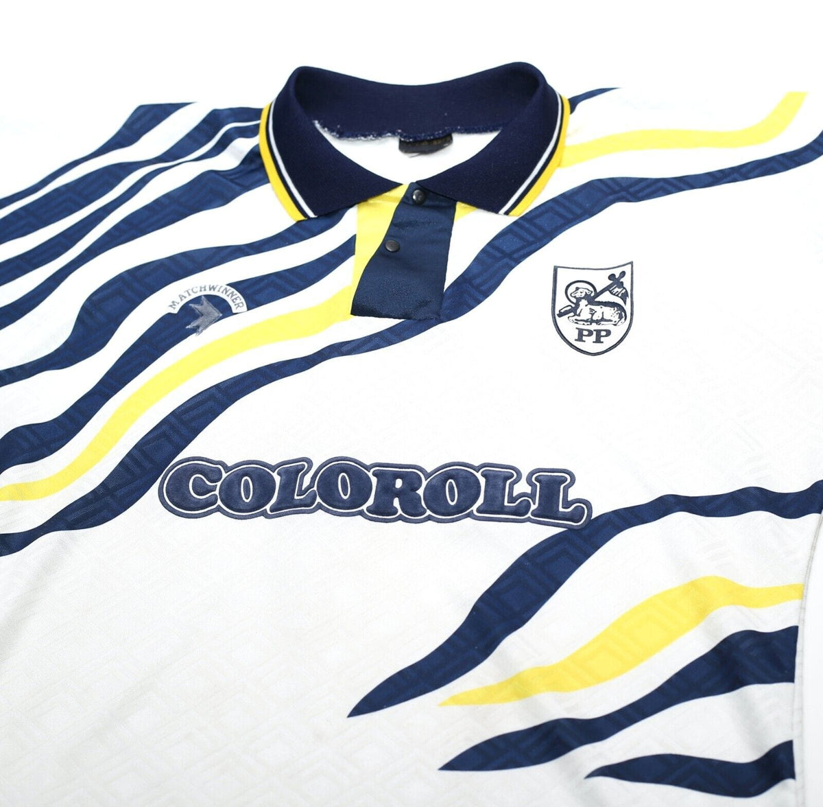 1992/93 PRESTON North End Vintage Matchwinner Home Football Shirt (M)