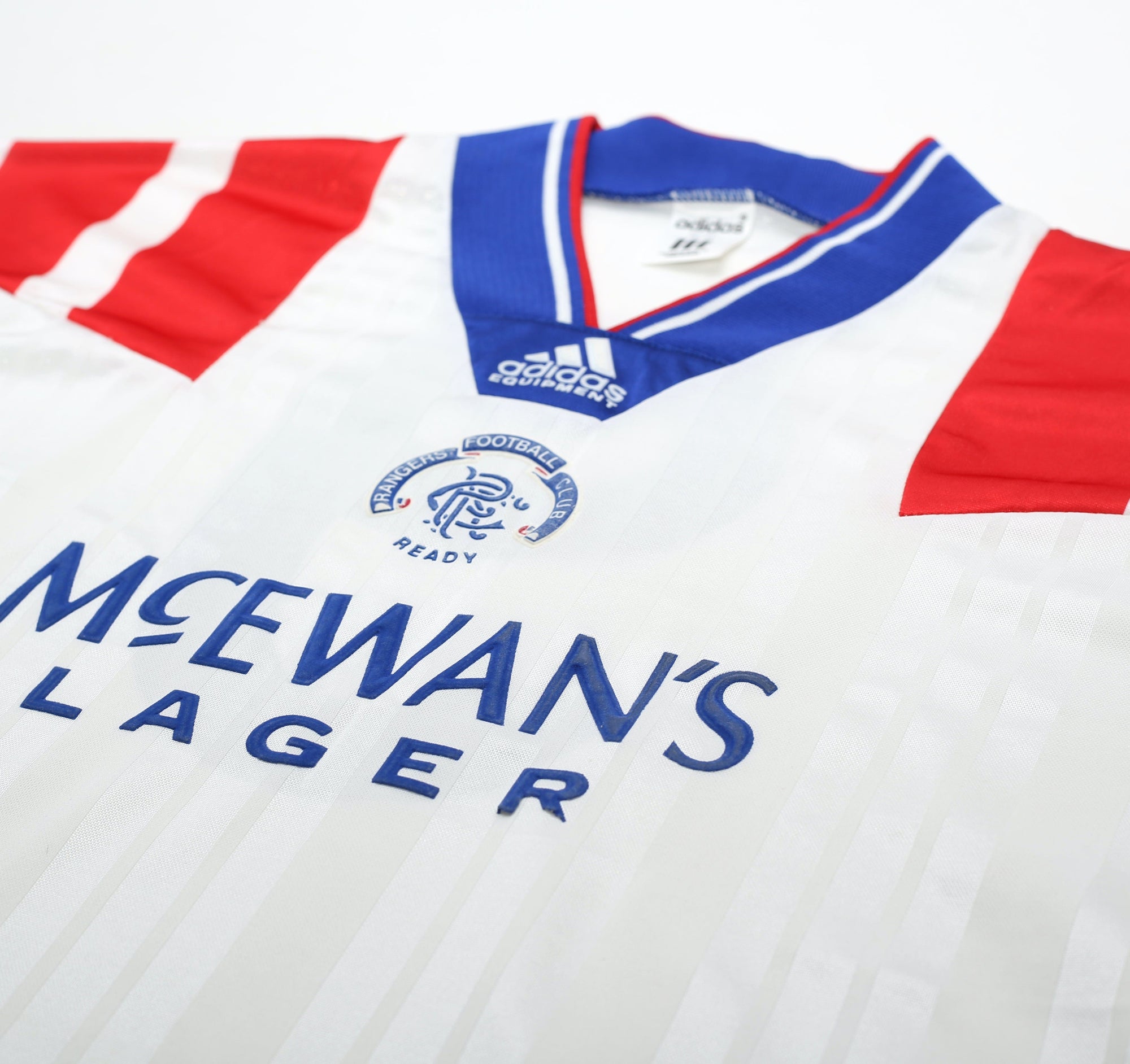 1992/93 RANGERS Vintage Adidas Away Football Shirt (L)