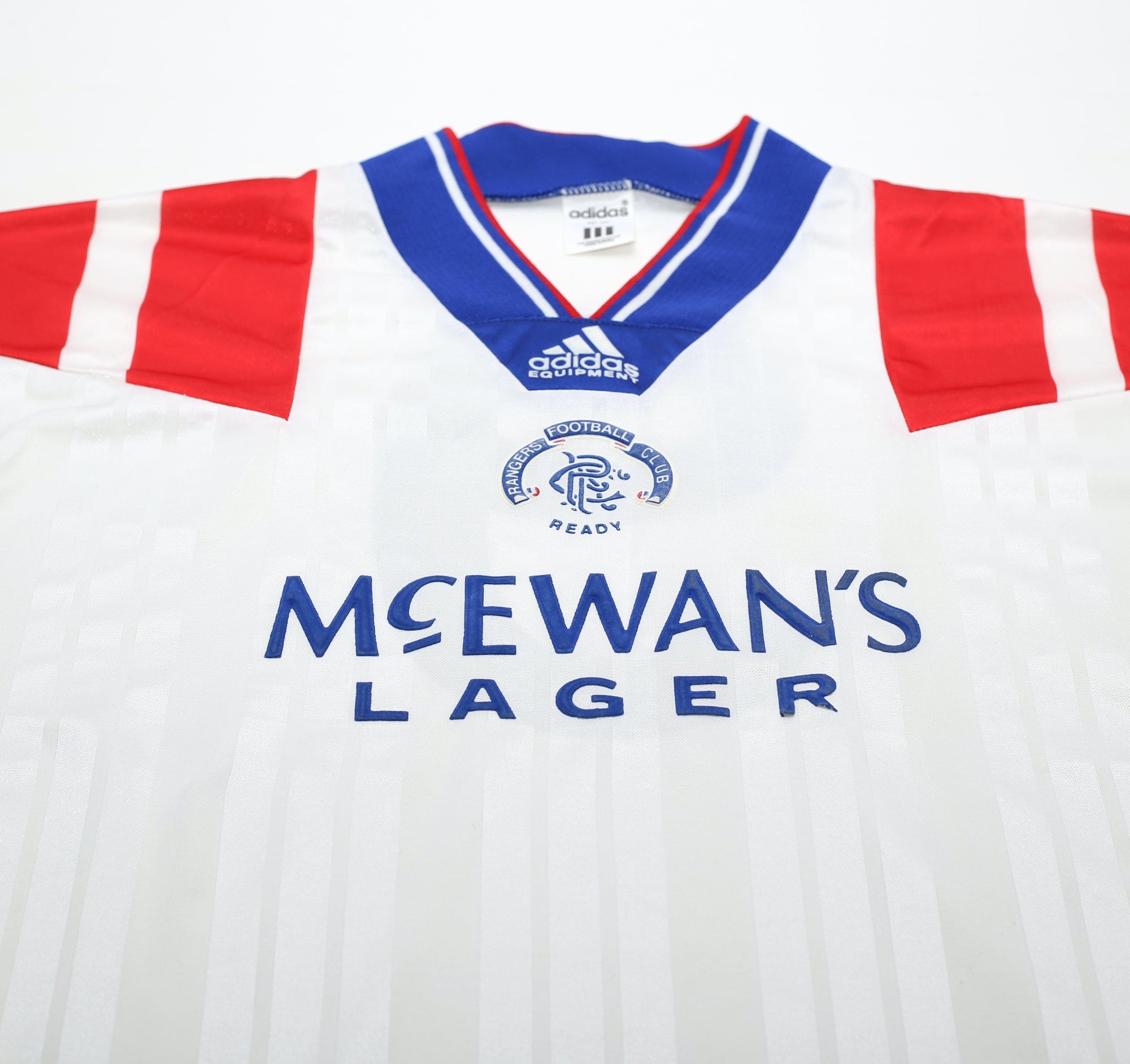 1992/93 RANGERS Vintage Adidas Away Football Shirt (L)