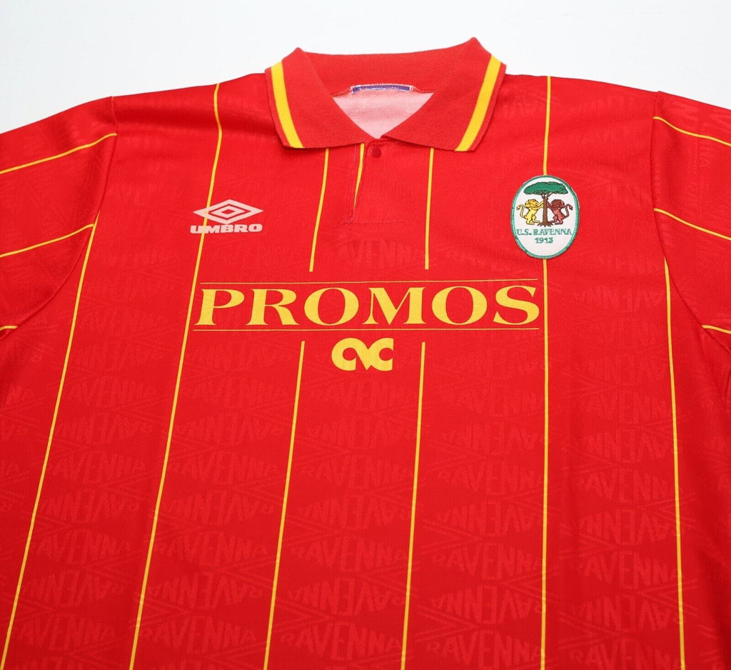 1992/93 RAVENNA CALCIO Vintage Umbro Away Football Shirt Jersey (L)