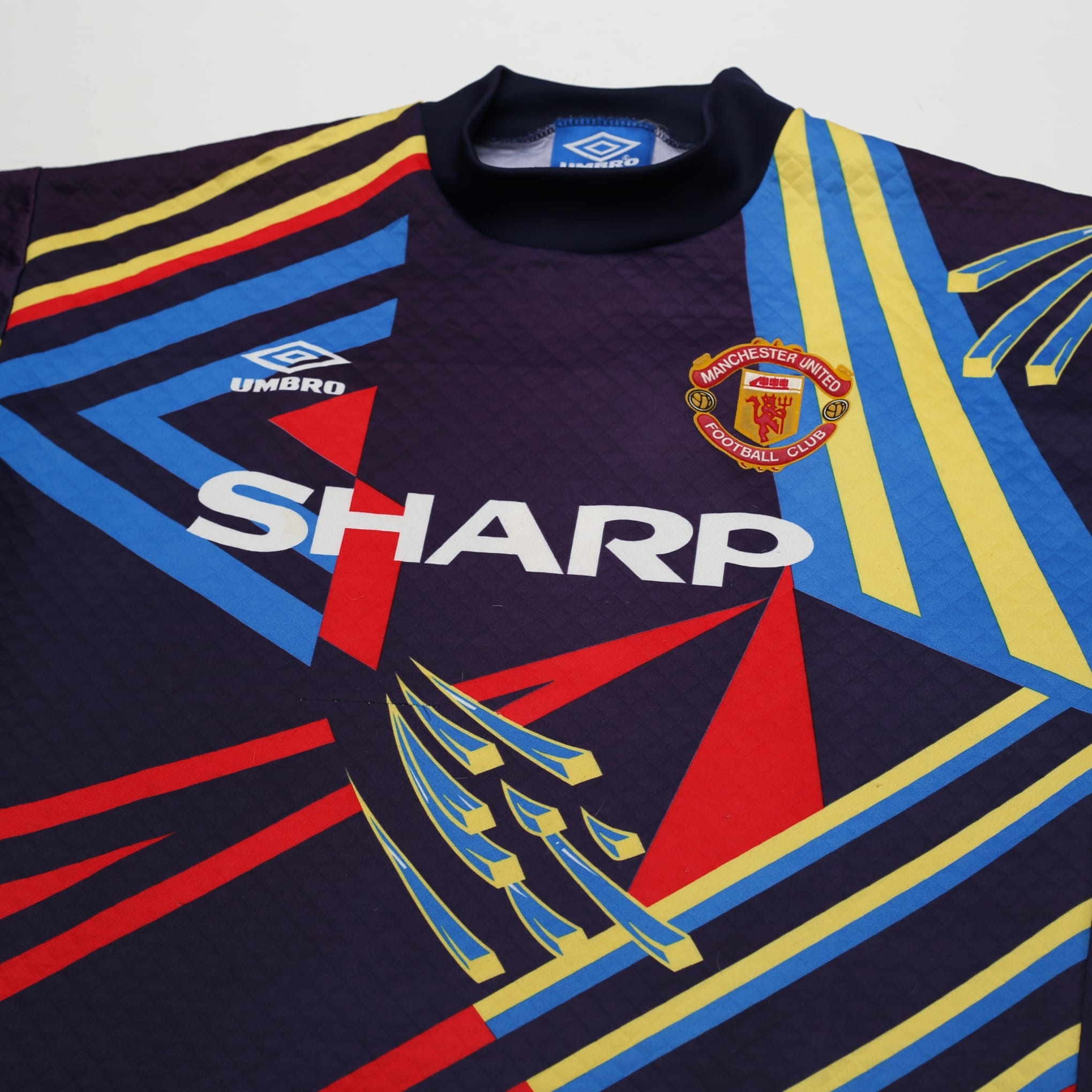 1992/93 Schmeichel #1 Manchester United Vintage Umbro GK Football Shirt (S)